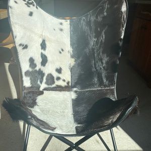 Butterfly chair MCM goat hide
